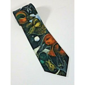 Vintage 1995 Ralph Marlin Mens Tie Wild Ducks